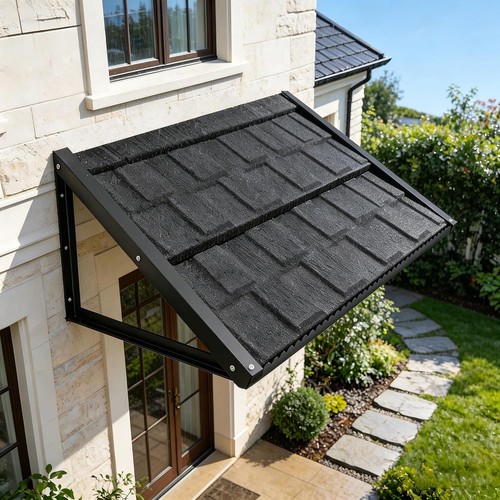 Fixed metal awning - metal, 53"